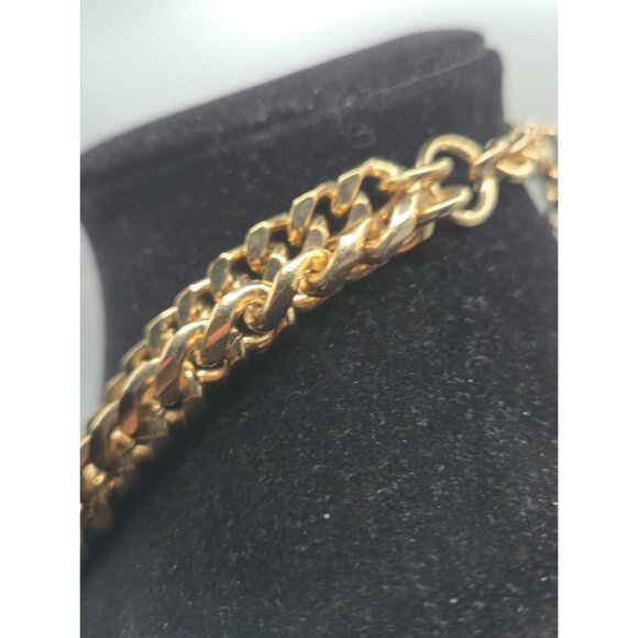 Stella & Dot Chunky Multi-Strand Gold Tone Chain and Pearl Statement Necklace - Picture 6 of 7